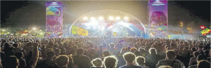  ??  ?? A section of the audience attending a previous staging of Rototom Sunsplash in Spain.