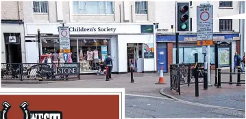  ?? ?? NO-GO: The entrance to Stone High street and the sign misread by Mr Belfield.