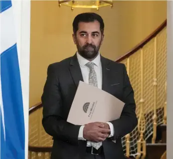  ?? AFP ?? Humza Yousaf won global acclaim after his repeated calls for a ceasefire in Gaza, where members of his wife’s family became trapped in the early weeks of the war