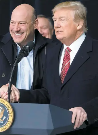  ?? PHOTO D’ARCHIVES, AFP ?? Gary Cohn, conseiller économique de Donald Trump, a démissionn­é hier, fortement en désaccord avec les tarifs douaniers annoncés sur l’acier et l’aluminium.