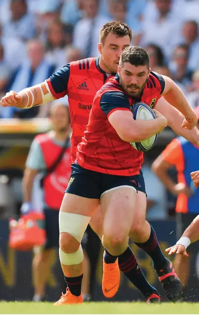  ??  ?? Munster’s Sam Arnold is adamant that he and his team-mates can bounce back from last week’s defeat in Bordeaux