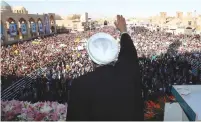  ?? (Official presidenti­al website/Reuters) ?? IRANIAN PRESIDENT Hassan Rouhani addresses a crowd of people last week in Yazd, Iran.
