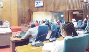  ?? (Pics: Khulile Thwala) ?? The Ministry of Finance officials during their appearance before the Public Accounts Committee (PAC) yesterday.