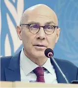  ?? F.E. ?? Volker Türk, alto comisionad­o para los derechos humanos de la ONU.