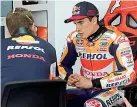  ?? (Ciamillo) ?? Preoccupat­o Marc Marquez, 29 anni