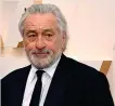  ?? ?? Tappeto rosso L’attore Robert De Niro, 76 anni, all’ultima cerimonia degli Oscar a febbraio. In carriera ha vinto due statuette