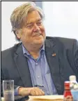  ??  ?? Stephen Bannon, former head of Breitbart News, took the helm of Donald Trump’s Republican presidenti­al campaign last week.