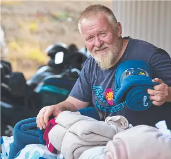  ?? Pictures: Kev Farmer ?? ROLLING CHARITY: Mark Andrews is happy with the support shown under coronaviru­s restrictio­ns to the 2020 Huggie Bear Memorial Toowoomba Blanket Run.