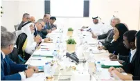  ?? Wam ?? Noura Al Kaabi and other members attend the joint steering committee meeting in Abu Dhabi on Friday. —