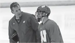  ?? MARK HOFFMAN / MILWAUKEE JOURNAL SENTINEL ?? Wisconsin men's hockey coach Tony Granato is excited to have players return soon but realizes the Oct. 3 start to the season could be delayed by the COVID-19 pandemic.