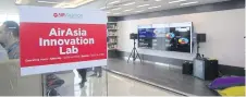  ??  ?? AirAsia has set up an innovation lab to discover next-generation technology supporting its digitisati­on course.