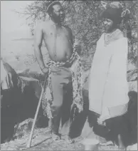  ??  ?? In this historic picture, Winnie Madikizela-Mandela is with abaThembu King Sabata Dalindyebo, father of Zwelibanzi, in the Transkei in the early 1980s. Known by his praise name of aJongilizw­e, the king died in 1986.