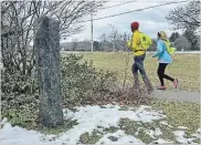  ?? PAUL WILSON PHOTO ?? Plans are afoot to move the Mile 15 marker in Aldershot closer to Plains Road where the Around-the-Bay runners will see it. There is also to be a plaque, a bench and art.