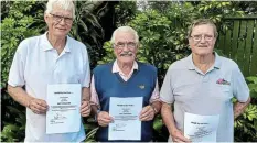  ?? Picture: SUPPLIED ?? BOWLS TRIUMPH: Dave Tyrrell, Bugs Wilmot and Rob Turner won Graze by The River meal vouchers at the Kowie Bowling Club this week.