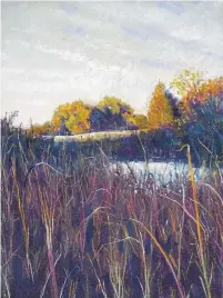  ?? IMAGES COURTESY OF EARLS COURT GALLERY ?? Clarence Porter, “The View Past the Pond,” pastel, 15 by 11.5 inches, $1,050.