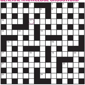  ??  ?? PLAY our accumulato­r game! Every day this week, solve the crossword to find the letter in the pink circle. On Friday, we’ll provide instructio­ns to submit your five-letter word for your chance to win a luxury Cross pen. UK residents aged 18+, excl NI. Terms apply. Entries cost 50p.