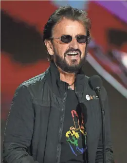  ?? GETTY IMAGES FOR THE RECORDING ACADEMY ?? Ringo Starr speaks at the 63rd Annual GRAMMY Awards at Los Angeles Convention Center on Sunday.