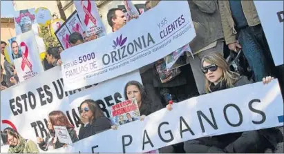  ?? JAIME REINA ?? Treballado­rs d’Orizonia es manifesten a Palma