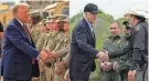  ?? TRUMP, ERIC GAY/AP BIDEN JIM WATSON/AFP VIA GETTY IMAGES ?? Former President Donald Trump and President Joe Biden were both on the border Thursday, with Trump in Eagle Pass and Biden in Brownsvill­e.