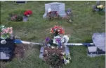  ??  ?? „ Police cordon off the memorial stone of Alexander Skripal, son of ex-double agent Sergei Skripal in Salisbury.