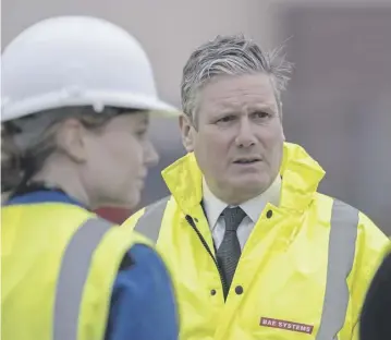  ?? ?? Labour Party leader Sir Keir Starmer will pledge a significan­t upgrade of Britain’s ports