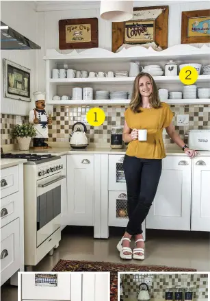  ??  ?? Sabrina Miles, co-owner of freestandi­ng kitchen company Milestone Kitchens, shares her tips for a clean and characterf­ul kitchen: