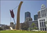  ?? SCOTT CHERNIS — SAN FRANCISCO TRAVEL ASSOCIATIO­N ?? Cupid’s Span is an iconic public art sculpture on San Francisco’s Embarcader­o. It was also in a scene in “Zoey’s Extraordin­ary Playlist.”