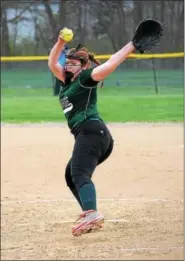  ?? GENE WALSH — DIGITAL FIRST MEDIA ?? Pennridge pitcher Kailyn Bell pitches against Lansdale Catholic earlier this year.