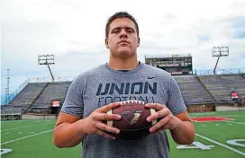  ?? [PHOTO PROVIDED] ?? Tulsa Union offensive lineman Ricky Stromberg has verbally committed to play for Tulsa.