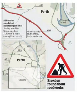  ??  ?? Our map shows the area of the road network around Perth where the work is taking place.