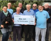  ??  ?? Glen Art members with FlightPath Fund’s Peter Carroll