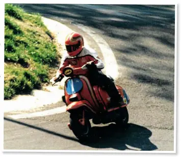  ??  ?? The Grand Prix has been widely used by many Lambretta racers over the years. Even so, many would swap the headset to the SX style to get the perfect ride height position