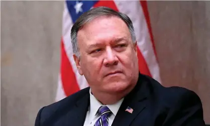  ??  ?? Mike Pompeo in Washington on Monday. Photograph: Erin Scott/AFP/Getty Images