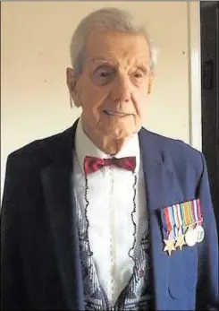  ??  ?? Charlie Pallett, 99, is singing for donations to his chosen charity, Help for Heroes