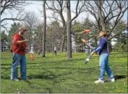  ??  ?? The Reading Juggling Club will be on hand at Eggstravag­anza, a festive spring event, from noon to 3 p.m. April 8 at the Berks Heritage Center.