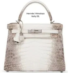  ?? ?? Hermès' Himalaya Kelly 28.