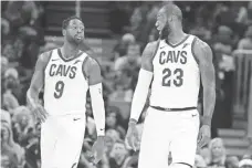  ?? GREGORY SHAMUS GETTY IMAGES ?? Dwyane Wade and LeBron James hope to take Cleveland back to the NBA Finals.