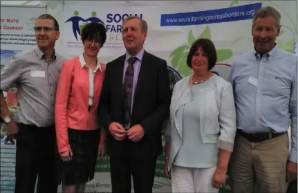  ??  ?? At the launch are Tom Bermingham, WLD, Maura Canning, IFA Farm Family Committee, Minister Michael Creed, Marie Redmond and Liam O Byrne, Wexford IFA.