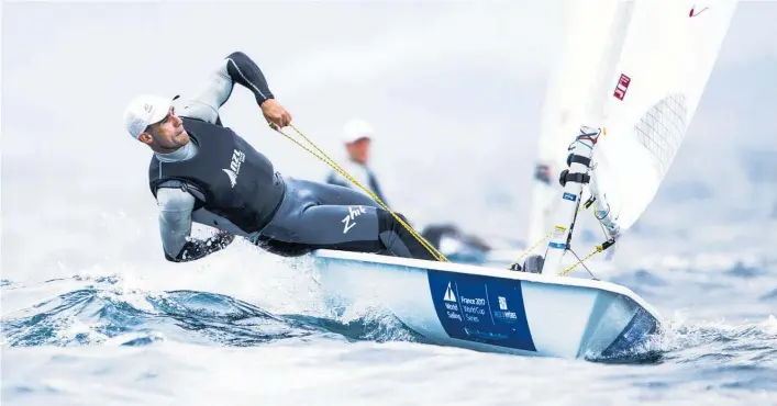  ?? Photo / Supplied ?? Sam Meech won both his races on the first day of the 51st Semaine Olympique Franc¸aise off Hyeres.