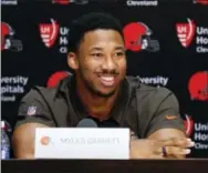  ?? RON SCHWANE — THE ASSOCIATED PRESS ?? The Cleveland Browns, on Friday, signed top pick Myles Garrett to a four-year deal worth an estimated $30.4 million and includes a $20.3 million guaranteed signing bonus.