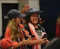  ?? MARIAN DENNIS — MEDIANEWS GROUP ?? Women showed up Tuesday to show their support for President Trump at a kickoff event for the “Women for Trump” Coalition.