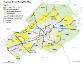  ?? COURTESY OF ADVANCE KNOX ?? The Proposed Growth Policy Plan Map outlines plans to expand Knox County’s Planned Growth Area boundary by 14.5 square miles. The red area outlines Knox County Mayor Glenn Jacobs’ amendments to the previous proposed plan.