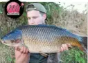  ??  ?? THIS great-looking 26lb 5oz Lincolnshi­re common fell to Shane Hiatt over a big bed of Mainline Link boilies and a slip D rig over the top.