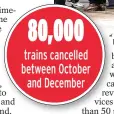  ??  ?? Northern Rail was dubbed the worst in Britain for cancellati­ons