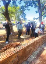  ?? ?? MEN AT WORK . . . Some of the work taking place at Prince Edward School in Harare