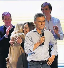  ?? (TÉLAM) ?? Protagonis­tas. Mauricio Macri, Elisa Carrió y María Eugenia Vidal.