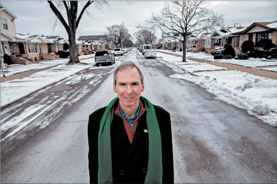  ?? ZBIGNIEW BZDAK/CHICAGO TRIBUNE ?? Rep. Dan Lipinski stands in the Clearing West neighborho­od on his last day as a congressma­n on Dec. 31.