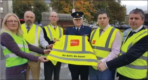  ??  ?? (From left)Michelle Mullane, Road Safety Officer, Kerry County Council (KCC); Brian Looney, KCC; John Breen, Director of Services, KCC; Chief Superinten­dent Con Cadogan; Cllr Niall Kelleher, Chairman, Kerry Joint Policing Committee and Cllr Pa Daly,...