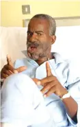 ?? ?? Mr Laston Kwinika of Mahuhushe Village in Lutumba, near Beitbridge, who has been battling a tumour for 17 years, has successful­ly undergone an operation at Parirenyat­wa Group of Hospitals.
Picture: Memory Mangombe