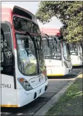  ?? Picture: FREDLIN ADRIAAN ?? WAITING GAME: IPTS buses lined up